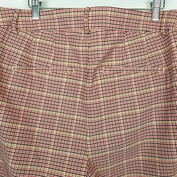 Lane Bryant Signature Fit Ankle 4 Season Women's Plaid Check Pants Rusty Red 26 - Picture 7 of 11